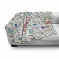 thumbnail image 3 of Indie Soft Flannel Fleece Throw Blanket, Urban Hipster Accessories Pattern Colorful Doodle Clothes Shoes Computers Bicycles, Cozy Plush for Indoor and Outdoor Use, 60" x 80", Multicolor, by Ambesonne, 3 of 6