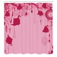 thumbnail image 2 of Ambesonne Antique Shower Curtain, Vintage Tea Party Print Art, 69"Wx75"L, Hot Pink, 2 of 4