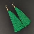thumbnail image 1 of Nvzi Pendientes para hombre y adecuados, pendientes con borlas, pendientes largos de estilo étnico, pendientes de temperamento (verde), 1 of 4