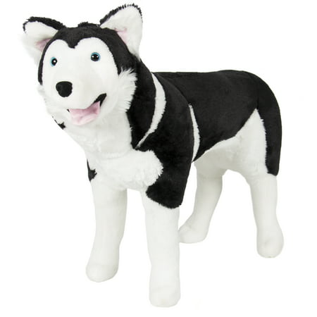 Best Choice Products Large Soft Plush Realistic Stuffed Animal Husky Dog Wolf Toy Pillow Pet -
