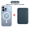 thumbnail image 1 of Funda de cuero transparente con tarjetero para iPhone, 15 Pro Max, 14, 13, 12, 11, XR, XS, X, 7, 8 Plus, Mini, Magsafe, cubierta de carga inalámbrica, 1 of 4
