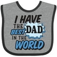 thumbnail image 3 of Inktastic I Have the Best Dad in the World Boys Baby Bib, 3 of 4