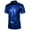 Blue, variant on Rloper-Lop Men's Metallic Golf Polo Shirts Trendy Sequin Quick Dry Short Sleeve Collared Tees Summer Nightclub Party for Men Fashion Tops