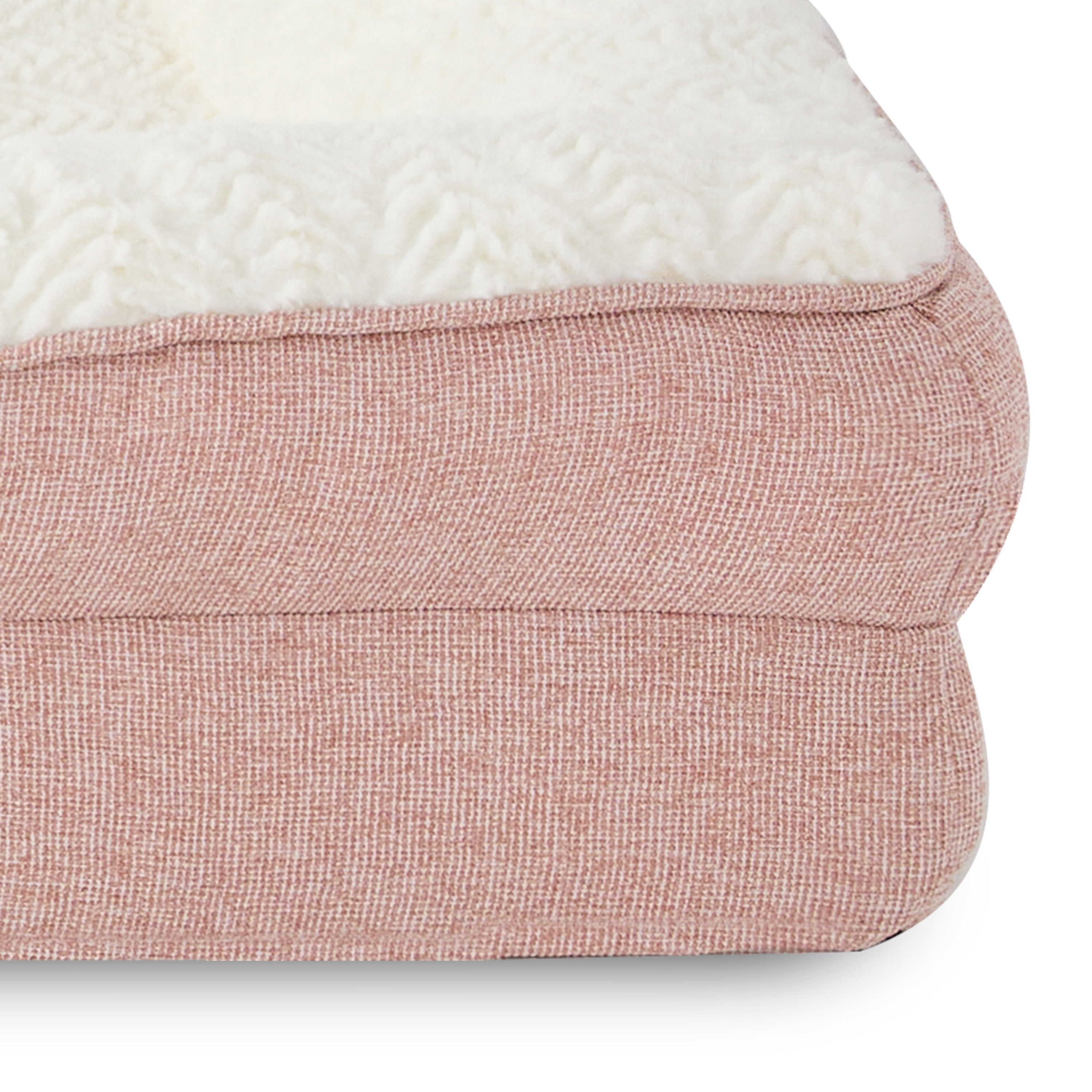 Vibrant Life Extra Large Orthopedic Bolster Dog Bed, Pink, 35" x 48"