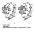 thumbnail image 7 of sunsanly 1 Pair Hoop Earrings Dainty Polished Small Cute Sparkling Rhinestone Cat Claw Huggie Earrings Fashion Jewelry, 7 of 7