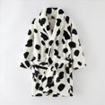 thumbnail image 2 of Gibobby Boys Girls Soft Coral Fleece Bathrobe,Warm Hooded Sleep Robe with Waist Belt,Cute Cartoon Design,for Toddlers Children 2-11Y,Daily Lounge Wear Kids Pajamas,Black,Size 10-11T, 2 of 4
