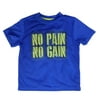 Energy Zone Boys Blue No Pain No Gain Athletic Short Sleeve T-Shirt