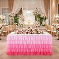 thumbnail image 3 of HHBEAUTY Tablecloths for Rectangle Tables 9ft, Wrinkle Resistant White Table Cover Fitted Stretch Table Cloth with Pleated Ruffle Skirts for Party Banquet Dining Birthday Wedding, 3 of 9