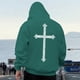 thumbnail image 5 of MHFRRA Sudadera con Capucha Temática con Diseño Gráfico Inspirador para Caballeros, Estilo Casual, Cómoda y Forrada Verde oscuro, 5 of 6