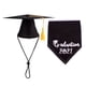 thumbnail image 2 of 2 PCS Sombrero de graduación de mascotas Sombrero Saliva Toalla Cap Cap Moda Saliva Collar Dog Decor, 2 of 5