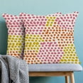 thumbnail image 2 of Hot Pink Polka Dot Pillow Covers 18x18 Inch Set of 2 Yellow Orange Outdoor Decor Throw Pillows for Couch Modern Boho Watercolor Aesthetic Decorative Cushion Cases for Home Sofa Bed Decorations, 2 of 5