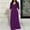Purple7, variant on Zedker Dresses for Women Casual V-Neck 3/4 Sleeve Plus Size Long Maxi with Pockets Black Plus L