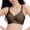 Brown, variant on Women’s Mini Polka Dot Thin Strap White Lace Trim V-Neck Wireless Bra Bow Center Decor Light Padded Cups Wire Free Soft Breathable Sweet Feminine Summer Layering Dating Underwear