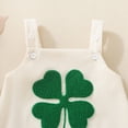 thumbnail image 4 of mgoYE Baby Girl Clothes 0-3 Months My First St Patricks Day Baby Boy Girl Outfit Overalls Sleeveless Bubble Romper Infant Clothes Boys Girls(White,9-12 Months), 4 of 9