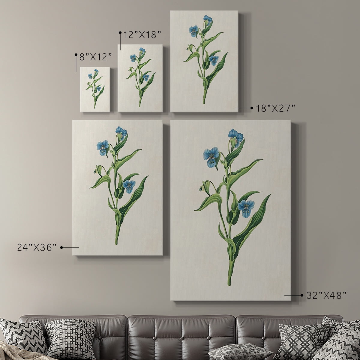 Flowers of the Seasons V Premium Gallery Wrapped Canvas - Ready to Hang