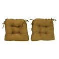 thumbnail image 2 of 16-inch Solid Microsuede U-shaped Tufted Chair Cushions (Set of 2), 2 of 2