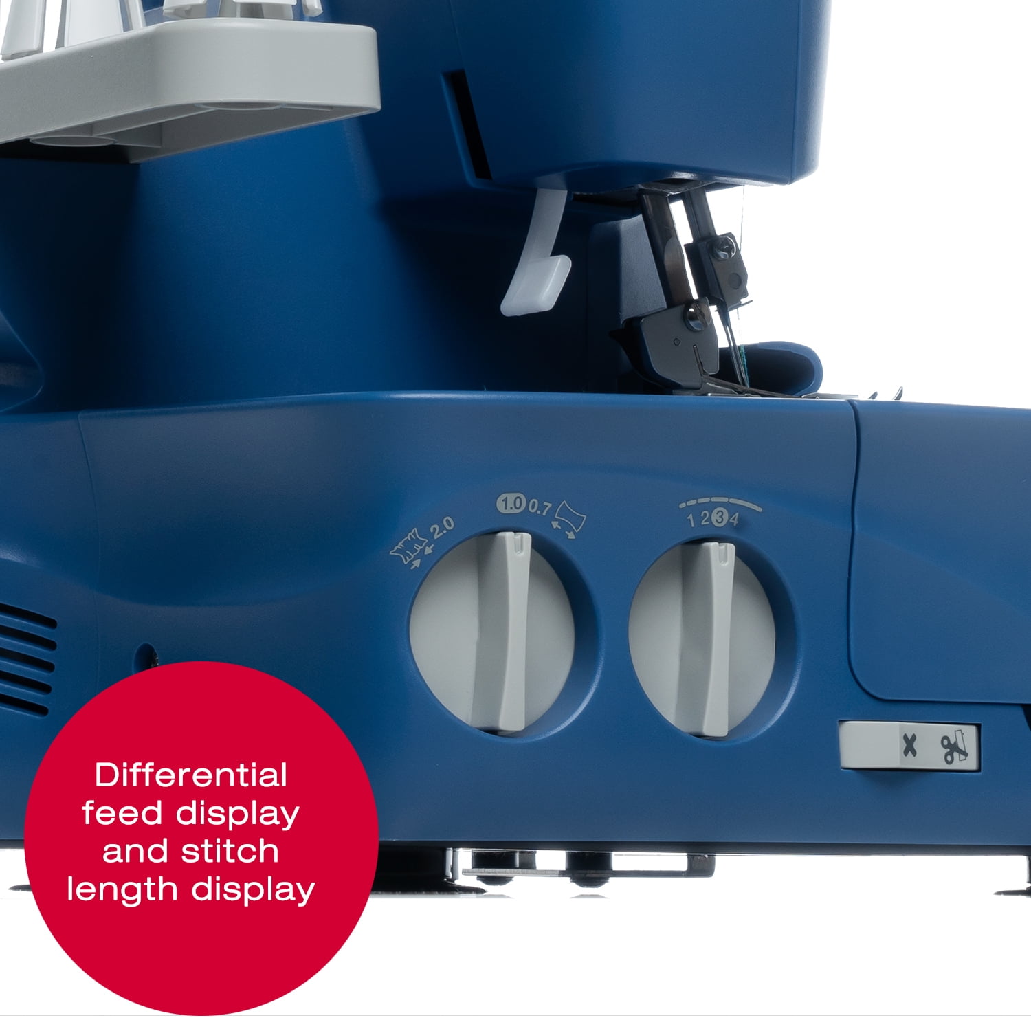 SINGER® S0230 Mechanical Serger | 1,300 Stitches/Min | 2–4 Thread Options | Differential Feed, Free Arm & Easy Color-Coded Threading