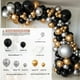 thumbnail image 1 of Kit de guirnalda de globos dorados y negros, confeti dorado, globo de látex de 30, 40, 50, decoración de fiesta de feliz cumpleaños y Baby Shower, 123 unidades, 1 of 4