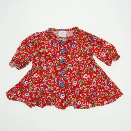 

Pre-owned Hanna Andersson Girls Red | Floral Dress size: 0-3 Months (50)