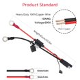 thumbnail image 2 of Billion Wealth 10 AWG 3.3 pies SAE a O Ring Conectores Cable de extensión Conector de cable compatible con cargador/mantenedor de batería (10 AWG 3.3 pies), 2 of 5