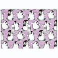 thumbnail image 1 of Metal Light Switch Plate Cover Cute Penguins Ice Skating Purple BRD003, 1 of 13