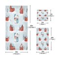 thumbnail image 3 of 3 Piece Bath Towels Set Bath Towel, Hand Towel and Face Towel for Bathroom, Gym, Hotel Watercolor Snowman and Red Barn, 3 of 8