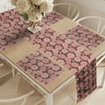 thumbnail image 2 of Ambesonne Floral Table Runner & Placemats, Blossoming Chrysanthemums, Placemat 4 pcs + Runner 12"x72", Pink Blush, 2 of 2