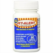 Jet-Alert Energy Stimulant Caffeine Pills, 200mg, 90 Count, Pack of 3