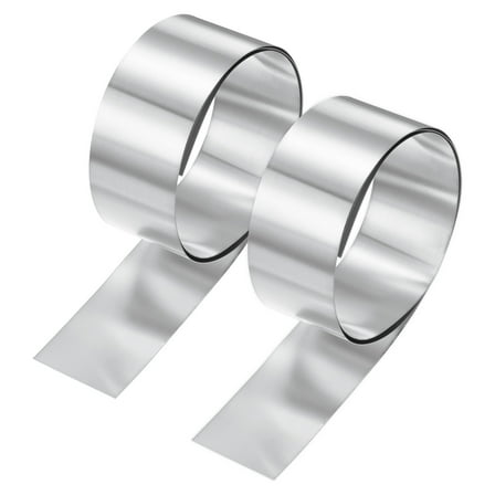 Uxcell 2-Pack Aluminum Flashing, 3.3ft x 2" x 0.016" Aluminum Flashing Roll, Roofing Aluminum Metal Strip Sheet Roll