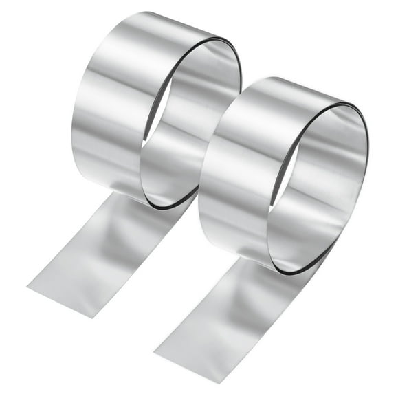 Uxcell 2-Pack Aluminum Flashing, 3.3ft x 2" x 0.016" Aluminum Flashing Roll, Roofing Aluminum Metal Strip Sheet Roll