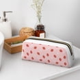thumbnail image 7 of Uemuo Hand Drawn Strawberry Printed Leather Pencil Case, Pencil Pouch, Portable Pencil Bag, Pen Case for& Office, 7 of 7