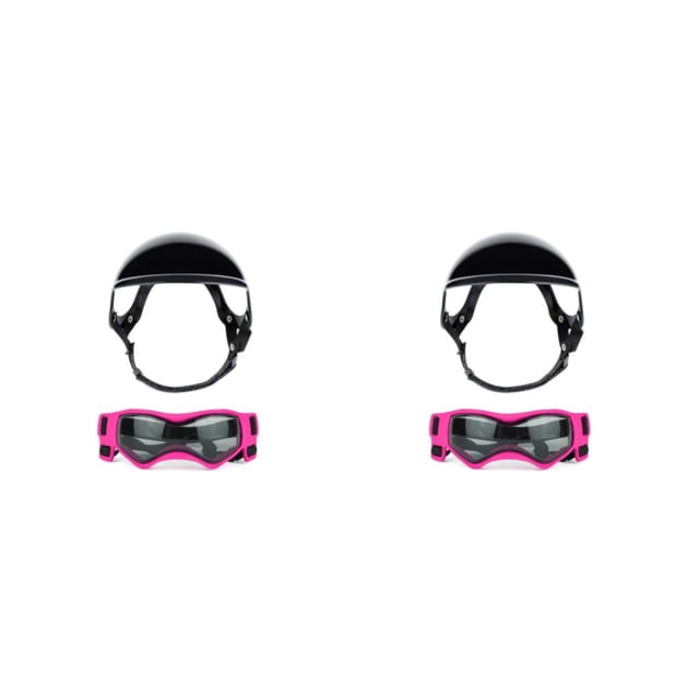 Billuyoard Casco para perros, gafas para gatos, suministros para mascotas, equipo de protección, dulce regalo, Protector de cabeza de firmeza Tipo 37 S 2piezas