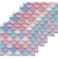 thumbnail image 2 of SKYSONIC 6 PCS Mermaid Tail Washcloths, 12"x12" Cotton Wash Cloths, Highly Absorbent and Soft Face Towels for Bathroom,Gym,Hotel and Spa, 2 of 7
