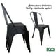 thumbnail image 4 of Set De 4 Sillas Tolix Metálicas Vintage Para Comedor Restaurante Exterior Interior negro, 4 of 9