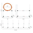 thumbnail image 3 of Pefilos Agility Course Backyard Set, 3 Pack Indoor and Outdoor Agility Training Equipment for Dogs, Weave Poles for Dog Obstacle Training, White, 3 of 9