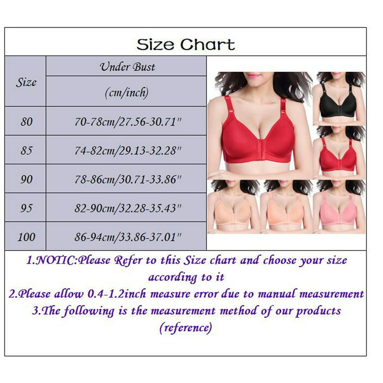 Women's Large Size No Steel Ring Comfortable Thin Front Button Mom's  Universal Bra