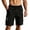Black, variant on Mens Athletic Gym Workout Shorts Loose Fit Outdoor Walking Shorts with Large Pockets Beach Cargo Shorts