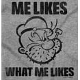 thumbnail image 2 of Popeye Quote What Me Likes Sweatshirt for Men or Women Brisco Brands S, 2 of 6
