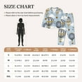 thumbnail image 4 of Honeii Balloon Vintage print Women's Pajama Sets Long Sleeve Button Down Sleepwear Nightwear Soft Pjs Lounge Sets-Large, 4 of 7