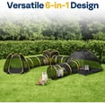 thumbnail image 2 of SPECSTAR Outdoor Cat Enclosures 6-in-1 Outside Large Playground Include 2 Cat Tent, 3 Cat Tunnel, Cat Playhouse, Cat Leash, Mint Ball for Feline Friends to Explore in Yard, Balcony, Camping, 2 of 7