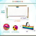 thumbnail image 4 of Morvat Rainbow Soccer Goal Net Set for Kids, Indoors & Outdoors, 4 of 7