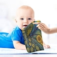 thumbnail image 5 of Dreamtimes 3 PCS Two Peacocks Sunflower Baby Muslin Washcloths, Unique Face Towel Burp Cloths Ultra Soft Absorbent Cotton Bath Wipes Towels for Newborn Boys Girls, 5 of 7