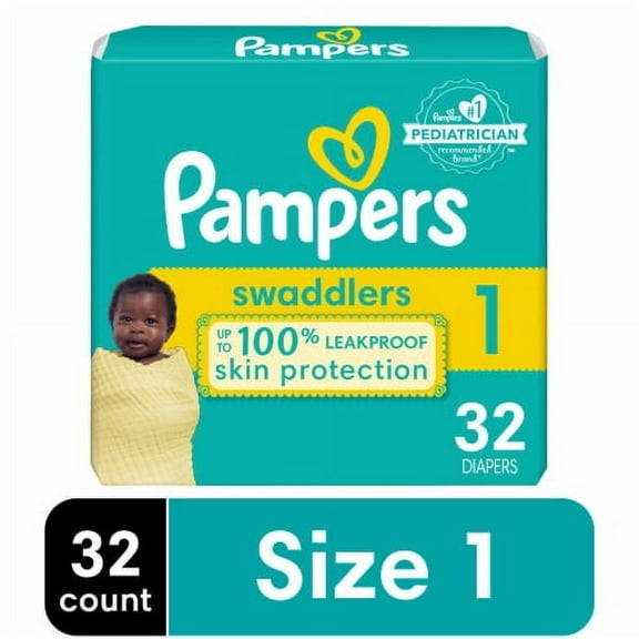 Pampers Swaddlers Newborn Baby Diapers Size 1 (8-14 lbs)
