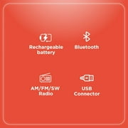 RadioShack AM/FM/SW 3-Band Vintage Radio with Bluetooth function and USB/TF ports