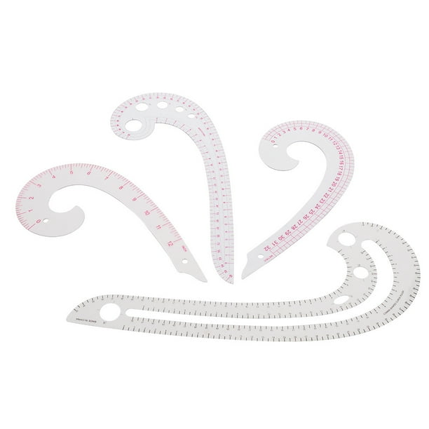 French sewing ruler, Commas shaped curve ruler, sewing yardstick, used