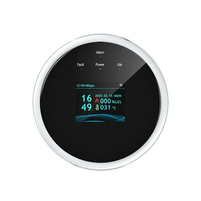 TFixol Tuya Wifi Natural Gas-Sensor Household Intelligent Combustible Gas-Alarm Detector Gas-Leakage Sensor Compatible with Alexa Google Assistant