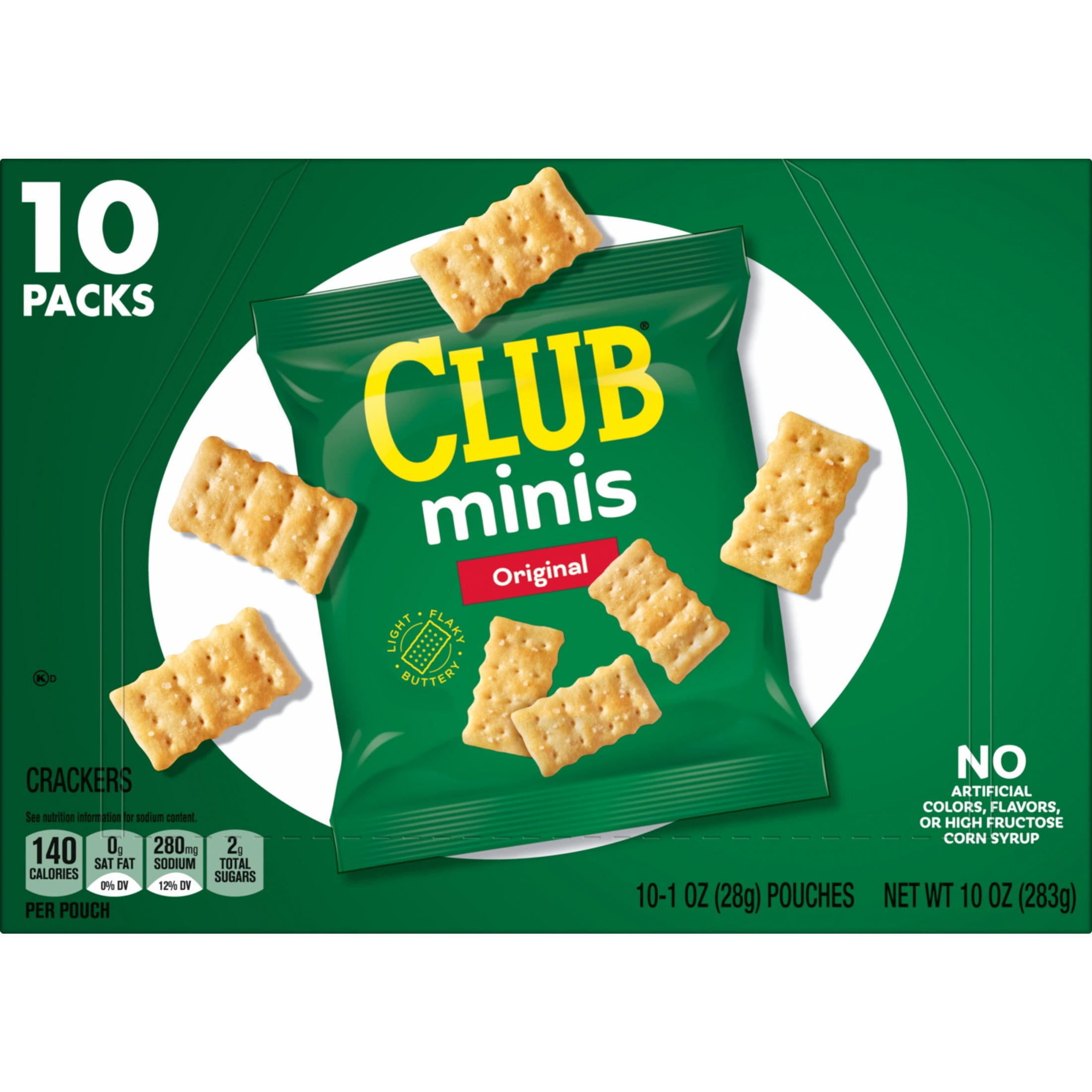 Club Minis Original Mini Crackers, Lunch Snacks, 10 Count