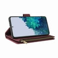 thumbnail image 2 of Galaxy S21 Ultra Wallet Case, Dteck Soft Leather Zipper Wallet Case Magnetic Buckle Horizontal Flip Cover with 5 Card Slots/Photo Pocks for Samsung Galaxy S21 Ultra, Winered, 2 of 6