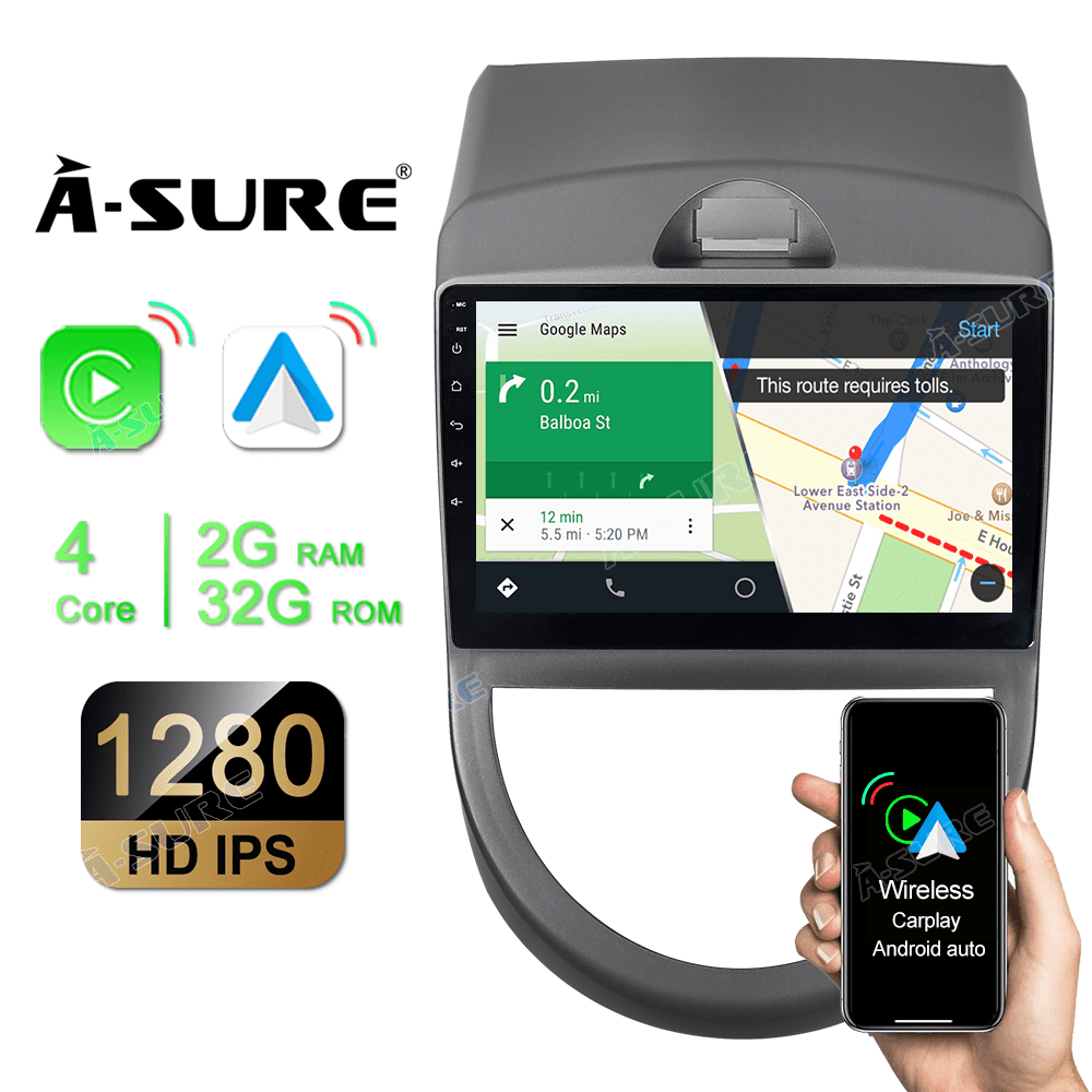 Android 11 Wireless Apple Carplay Car Radio Stereo 2+32GB for Kia Soul