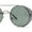 Gunmetal - Green, variant on Round Circle Lens Side Windbreaker Retro Double Bridge Cafe Racer Sunglasses Gunmetal - Green